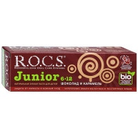 Зубная паста Rocs Junior для детей "Шоколад и карамель", 74 гр