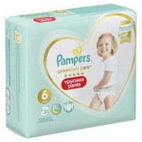 Трусики Pampers Premium Care Pants Extra Large 6, 15+кг, 31 шт.