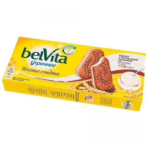 Печенье-сэндвич BelVita Утреннее какао 235г