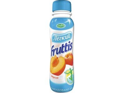 Йогурт питьевой FRUTTIS легкий с соком персика, 0,1% 285г