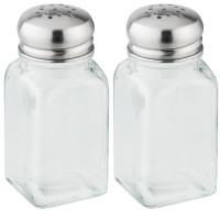 Набор для соли и перца Fackelmann, 2 предмета, цвет стальной, прозрачный
