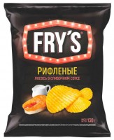 Чипсы Fry's Лосось в сливочном соусе рифленые картофельные 130г