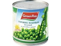 Горошек зеленый GREEN RAY, 425мл