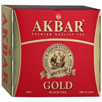 Чай Akbar Gold черный цейлонский байховый 100пак*2г