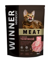 Корм сухой Winner Meat для кошек от 1 года с нежной телятиной, 750г