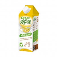 Напиток растительный Green Milk Банан на соевой основе 750мл