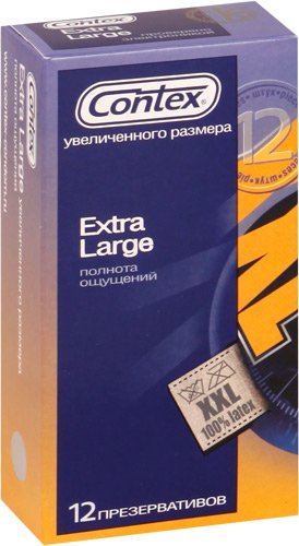 Презервативы Contex Extra Large увеличенного размера для полноты ощущений 12 шт