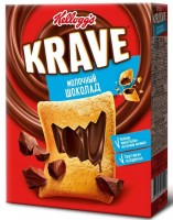 Завтрак Kellogg's Krave хрустящие подушечки с нежной шоколадно-молочной начинкой 220г