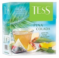 Чай Tess Pina Colada Пина Колада зеленый 20 пирамидок по 1,8г