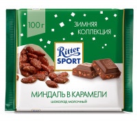 Шоколад Ritter Sport молочный Миндаль в карамели 100г
