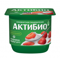 Йогурт Актибио клубника 2.9%, 130г