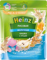 Каша Heinz рисовая с грушей молочная омега 3 для детей с 4 месяцев, 200г