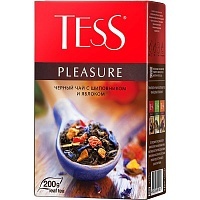 Чай Tess Pleasure черный с шиповником и яблоком, 200г