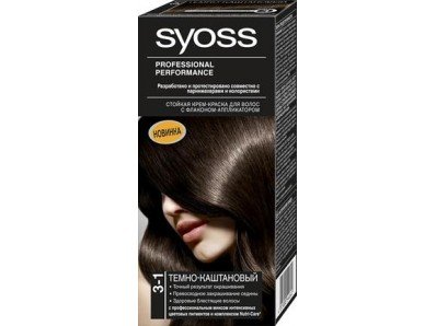 Крем-краска для волос Syoss тон 3-1 Темно-каштановый, 50 мл