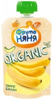 Пюре ФрутоНяня Organic банан с 6 месяцев, 90г