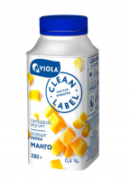 Йогурт питьевой Viola манго 0.4%, 280г