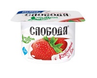 Йогурт Слобода клубника 2,9%, 125г