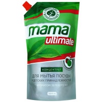 Средство для мытья посуды Mama Ultimate Refill Зелёный чай, 1 л