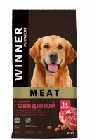 Корм сухой Winner Meat для собак с говядиной, 10кг