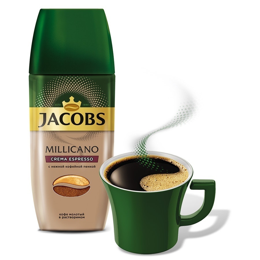 Кофе молотый jacobs. Jacobs Millicano crema. Кофе Якобс Миликано 95 гр. Jacobs Millicano кофе растворимый 95 г. Jacobs Millicano crema Espresso.