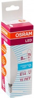Лампа светодиодная Osram свеча 8W Е14 матовая холодный свет 
