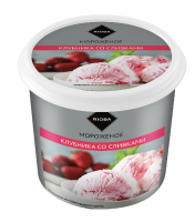RIOBA Мороженое сливочное клубника со сливками, 75г, БЗМЖ