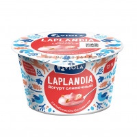 Йогурт Viola Laplandia Клубника-бисквит 7.1%, 180г БЗМЖ