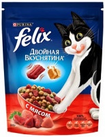 Сухой корм для кошек Felix двойная вкуснятина с мясом 300г