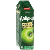 Сок Добрый яблочный 100% 1л