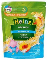Каша Heinz омега 3 молочная овсяная с персиком с 5 месяцев, 200г