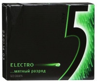 Жевательная резинка 5 Electro Мятный разряд без сахара 31,2г