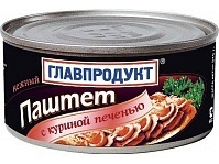 Паштет Главпродукт Куриная Печень, 315г