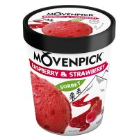 Мороженое Movenpick сорбет малина клубника 306г
