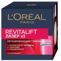 Дневной антивозрастной крем L'Oreal Paris "Ревиталифт Лазер х3"против морщин для лица, 50 мл