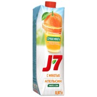 Сок J7 апельсиновый 100% с мякотью 0,97л