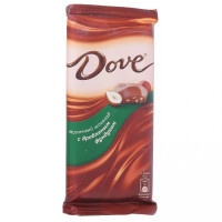 Шоколад Dove молочный с дробленым фундуком 90г
