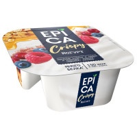 Йогурт Еpica Crispy натуральный и смесь из мюсли и сушеных ягод 6,0%, 138г