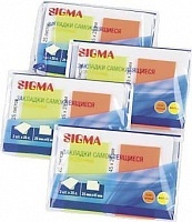 Закладки Sigma 4,5*2,5см, 2 цвета*25 листов, 4шт