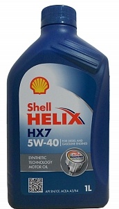 Масло Shell Helix HX7 5W-40 моторное полусинтетическое 1л