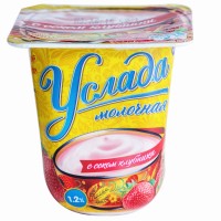 Продукт йогуртный Ehrmann Услада Клубника 1,2%, без змж, 95г