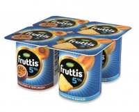 Йогуртный продукт Fruttis С маракуйей и персиком/с ананасом и дыней 5%, 115г