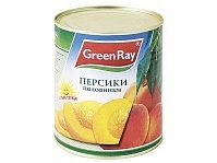 Персики в сиропе Green Ray 850г