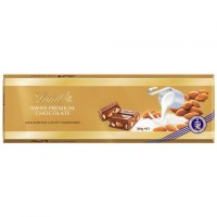 Шоколад Lindt Gold Молочный с цельным миндалем 300 г