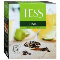 Чай Tess LIme зеленый в пакетиках с ароматом лайма и цедрой цитрусовых 100 пак.х1,5г