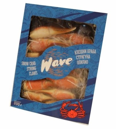 Клешни Wave краба-стригуна опилио в панцире варено-мороженые 350г