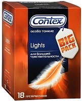 Презервативы Contex Lights особо тонкие, 18 шт.