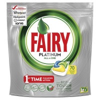 Таблетки Fairy Platinum All-in-1 Лимон для посудомоечной машины, 70 шт