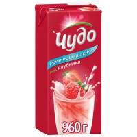 Коктейль молочный Чудо вкус Клубника 2%, 960 гр
