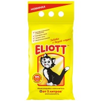 Наполнитель Eliott для кошачьего туалета минеральный комкующийся 5л