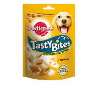 Лакомство Pedigree tasty bites хрустящие подушечки с курицей для взрослых собак 130г